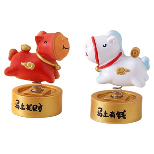 马年吉祥物马上有钱摆件礼盒装办公桌面装饰2026本命年新年礼物送