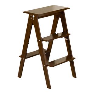 折叠梯凳家用梯子实木凳子厨房吧台凳登高三步梯多功能收银台椅子