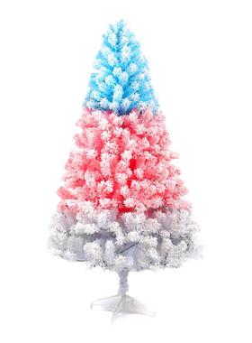 约福PVC发光北欧客厅植绒圣诞树