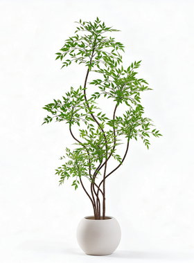 仿真绿植南天竹落地盆栽装饰花