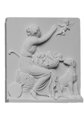 丘比特与牧羊女浮雕画艺术石膏像雕塑艺术摆件装饰礼品家居扩香石