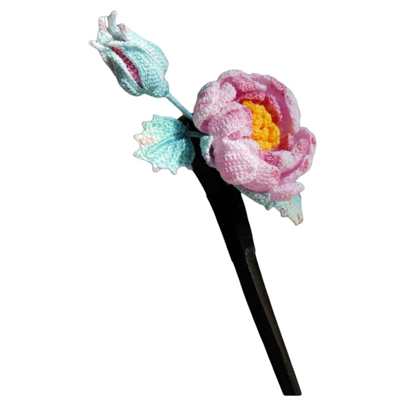 铭约饰界微钩达芙妮玫瑰发簪成品