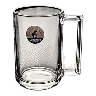 2025新款钢化玻璃啤酒杯带把手扎啤杯子耐高温茶杯设计感小众水杯