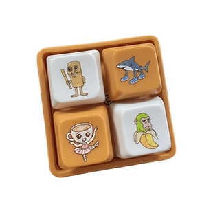 外国AI山海经按按乐键盘钥匙扣男女学生创意减压神器发声发光玩具