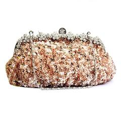 彩月复古手拿包 小包包 装晚宴会新娘结婚旗袍包包绣花串珠片包