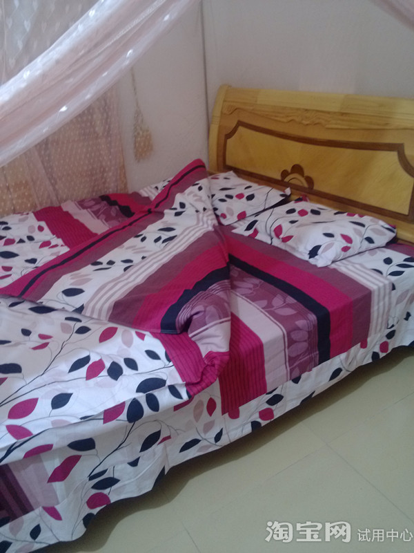 水星家纺全棉磨毛四件套双人加厚套件被套