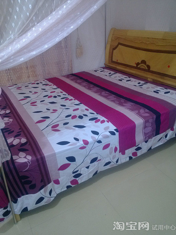 水星家纺全棉磨毛四件套双人加厚套件被套