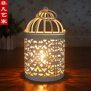 乡村田园家居风灯 可悬挂欧式铁艺镂空烛台 三款可选杯状蜡烛