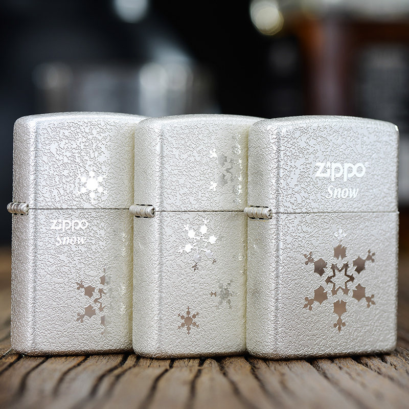 原裝zippo正品打火機 一三五朵鍍銀雪花 純潔愛情 zppo限量正版