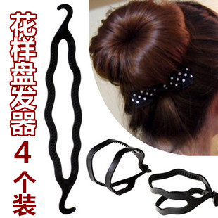 4¸ö·¢´ø¶à¹¦ÄÜ Ä§ÊõºÚɫͷËÜÁÏ·¢°ô Í·Êη¢º«¹ú Íè×Ó»¨ÑùÅÌÅÌ·¢Æ÷