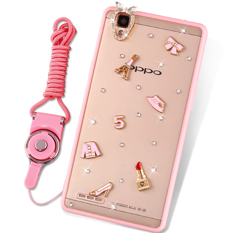 OPPO A53ÊÖ»ú¿ÇË®×êoppoA53t±£»¤Ì×a53m´ø¹ÒÉþ·À³¾ÈûÍâ¿Ç͸Ã÷Èí±ß