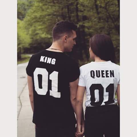 couple t-shirt2017 lover king queen 01 short sleeve fashion