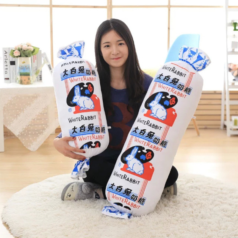 创意可爱大白兔奶糖抱枕头靠垫办公室沙发床头枕午睡靠枕居家女生