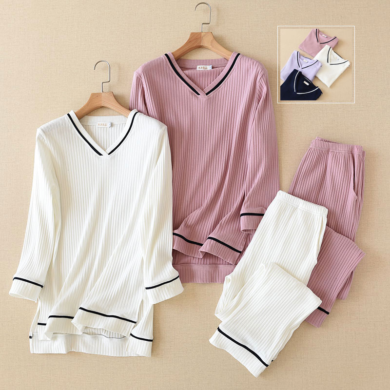 罗纹棉家居服套装