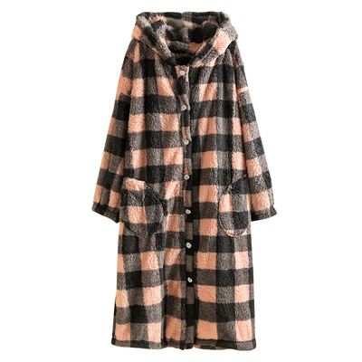 珊瑚绒加厚长款大码宽松孕妇睡袍