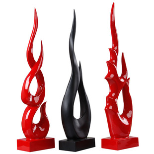 北欧现代简约创意家居电视柜酒柜办公室装饰火焰工艺品隔断摆件