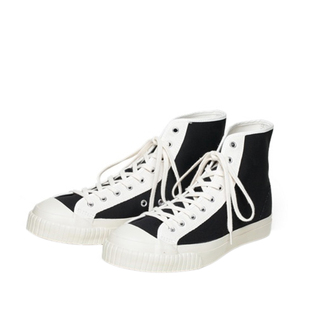 现货 Attractions Co 白黑配色 日本制 系带帆布鞋 休闲鞋 硫化鞋