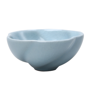 汝窑主人杯纯手工迷你小号陶瓷单个品茗茶杯男女开片可养个性定制