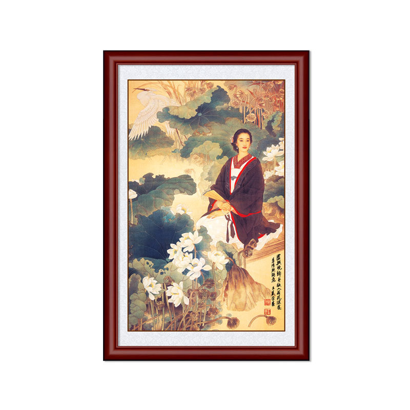 才女李清照画像挂画诗仙李白屈原