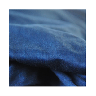 蓝染超宽幅2.5米纯棉床品面料 植物染色家纺布料草木染布组