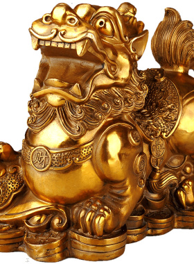 祥云阁一对大号雌雄貔貅摆件