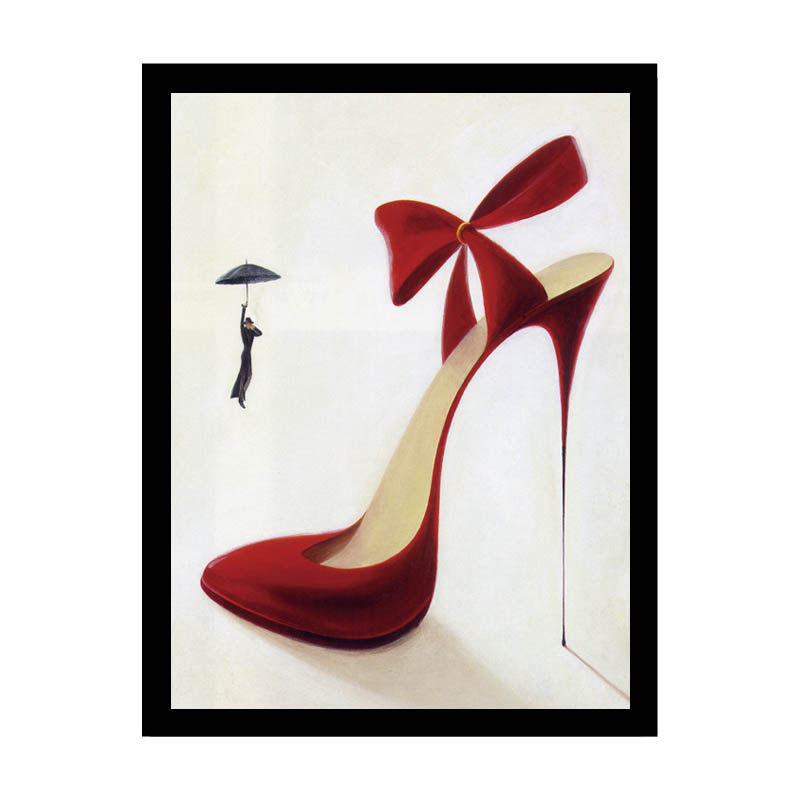 简约时尚服装店装饰画鞋店壁画复古女包高跟鞋女装店挂画创意现代