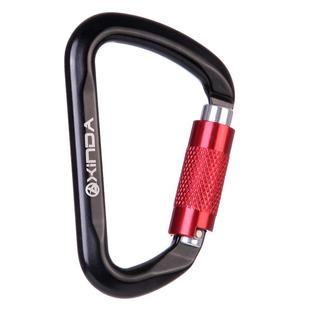 欣达自动D型主锁登山扣承重安全锁扣户外登山装备瑜伽攀岩锁挂钩