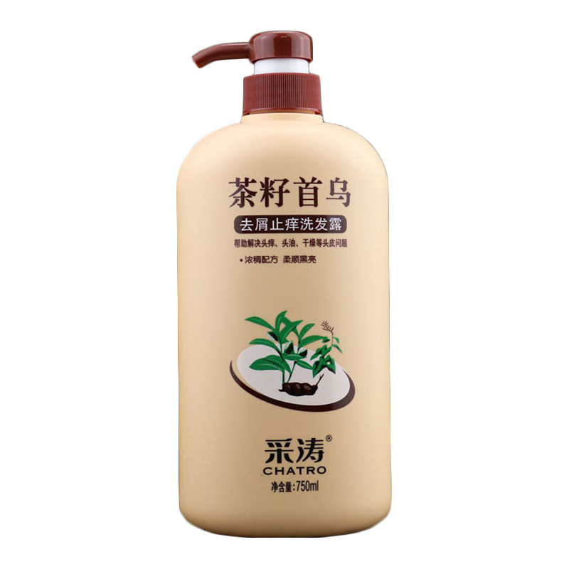 采涛首乌滋养去屑黑亮植物洗发水