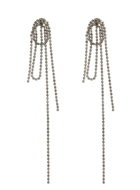 韩国闪钻流苏长款耳环