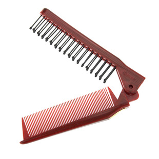 流行美专柜正品新款折叠魔法梳尖尾梳 盘发木纹折叠梳子