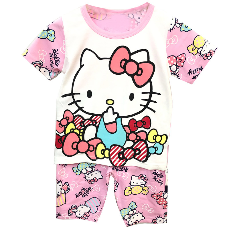 儿童睡衣夏季薄款女童小兔衣服3家居服套装