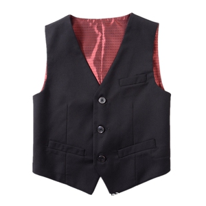 男女童黑色马甲白色礼服藏青背心