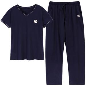 睡衣女夏短袖长裤纯棉2024年新款夏季全棉薄款夏天家居服春夏套装