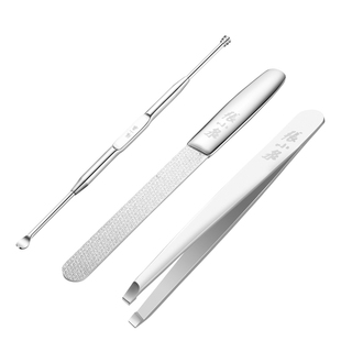 张小泉灵悦指甲锉刀不锈钢挖耳美容工具指甲修理锉刀打磨指甲