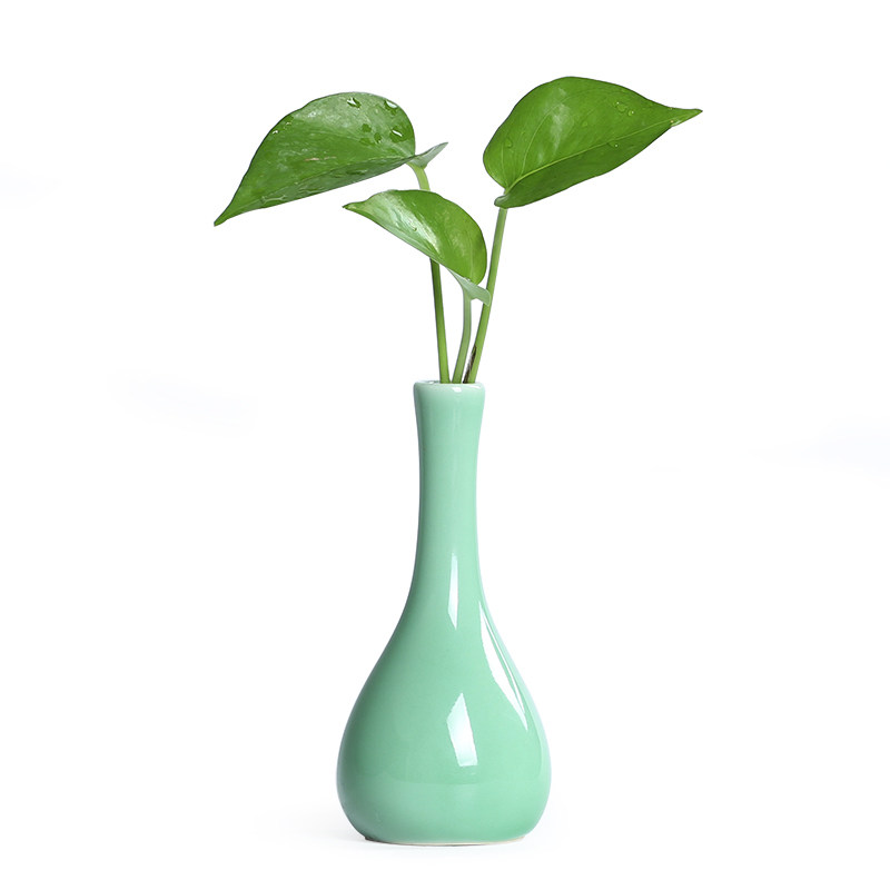 青瓷植物家居容器客厅桌面小花瓶