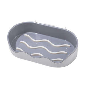 沥水肥皂架波浪形壁挂肥皂盒卫生间免打孔香皂架放肥皂的盒子