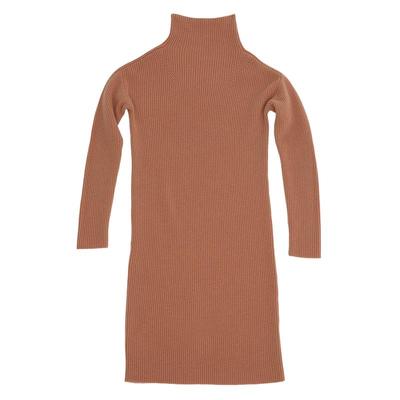 雪莲纯山羊绒衫高领修身中长款