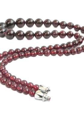 正品天然石榴石项链深女人石