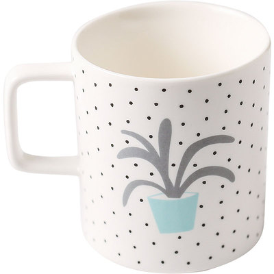 陶瓷盆栽手绘小清新礼物办公水杯