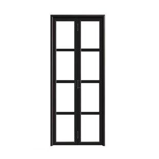 卫生间隔断厕所折叠门无下轨室内钛镁合金客厅厨房阳台浴室推拉门