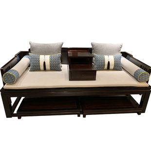 新中式罗汉床坐垫套罩红木沙发座垫定制实木棕海绵垫乳胶垫子防滑