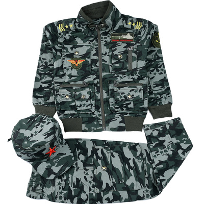 新款儿童运动装男孩休闲风军训服