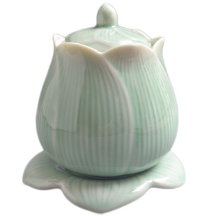 供佛供水杯莲花供杯贡观音前茶杯供奉佛家净水圣水杯上供杯子陶瓷