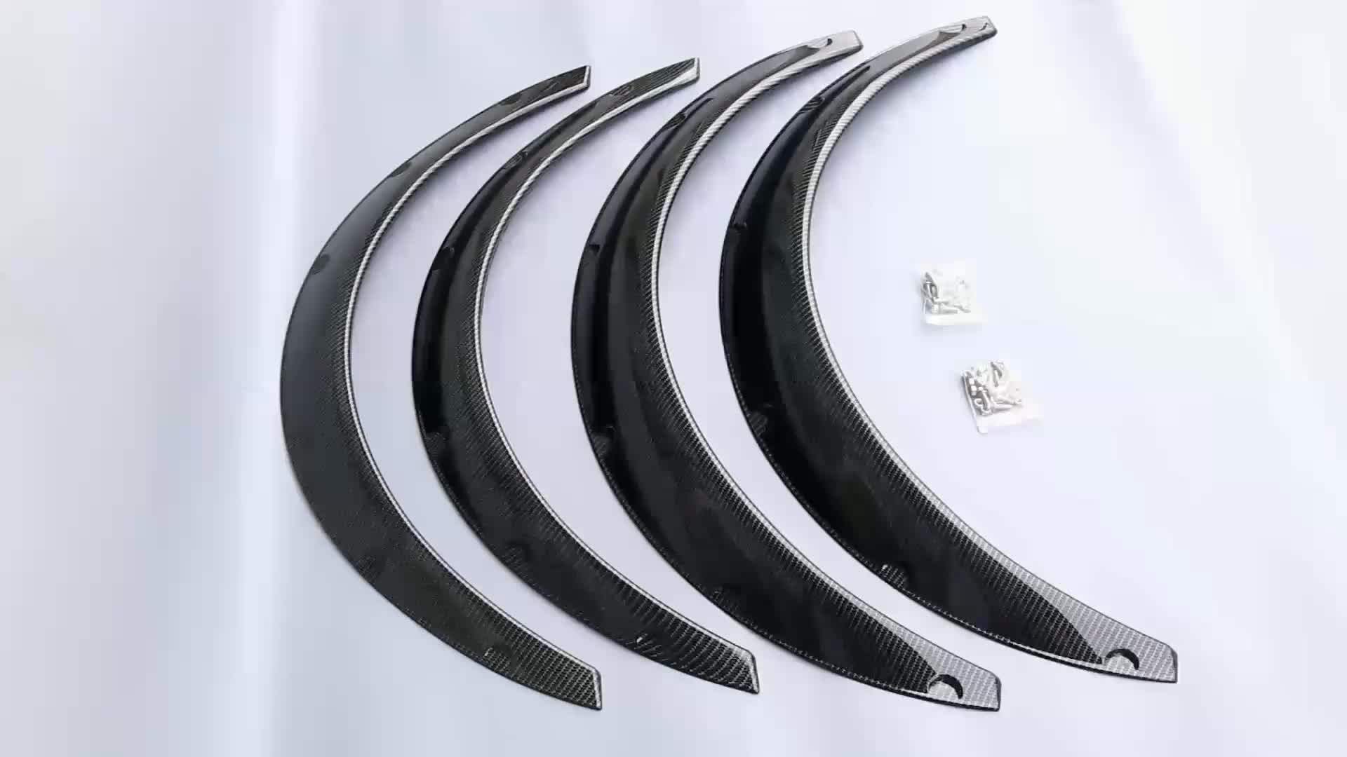 Carbon Fiber Racing Front&rear Car Wheel Fender Flares Eyebrow