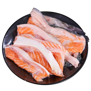 【鲜有汇聚】三文鱼边角料500g 可煎炸 熬制鱼油 宠物粮 深海鱼