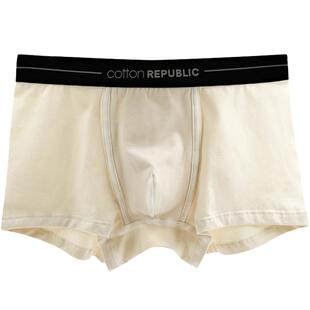 Cotton Republic/棉花共和国棉质无染色裸棉男士平角内裤