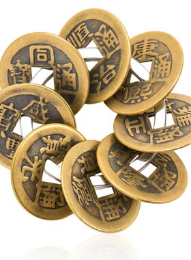 纯铜五帝铜钱挂件钥匙扣男女用汽车包包钥匙链随身创意礼品小礼物
