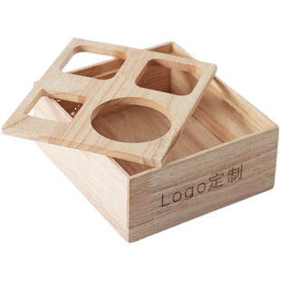 酒店饭馆用品餐桌调味盒实木底座酱醋瓶调味罐牙签盒组合佐料套装