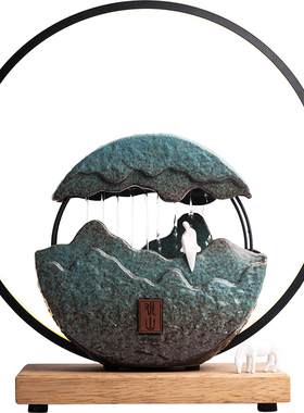 流水器办公室喷泉招财创意陶瓷