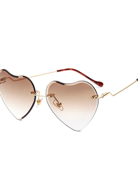 墨镜原宿复古风粉色桃心太阳眼镜